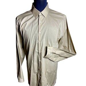 Karl Mitchell Pinpoint Dress Shirt Men's X-Tall Fit Size 18 38-39 One chest pock